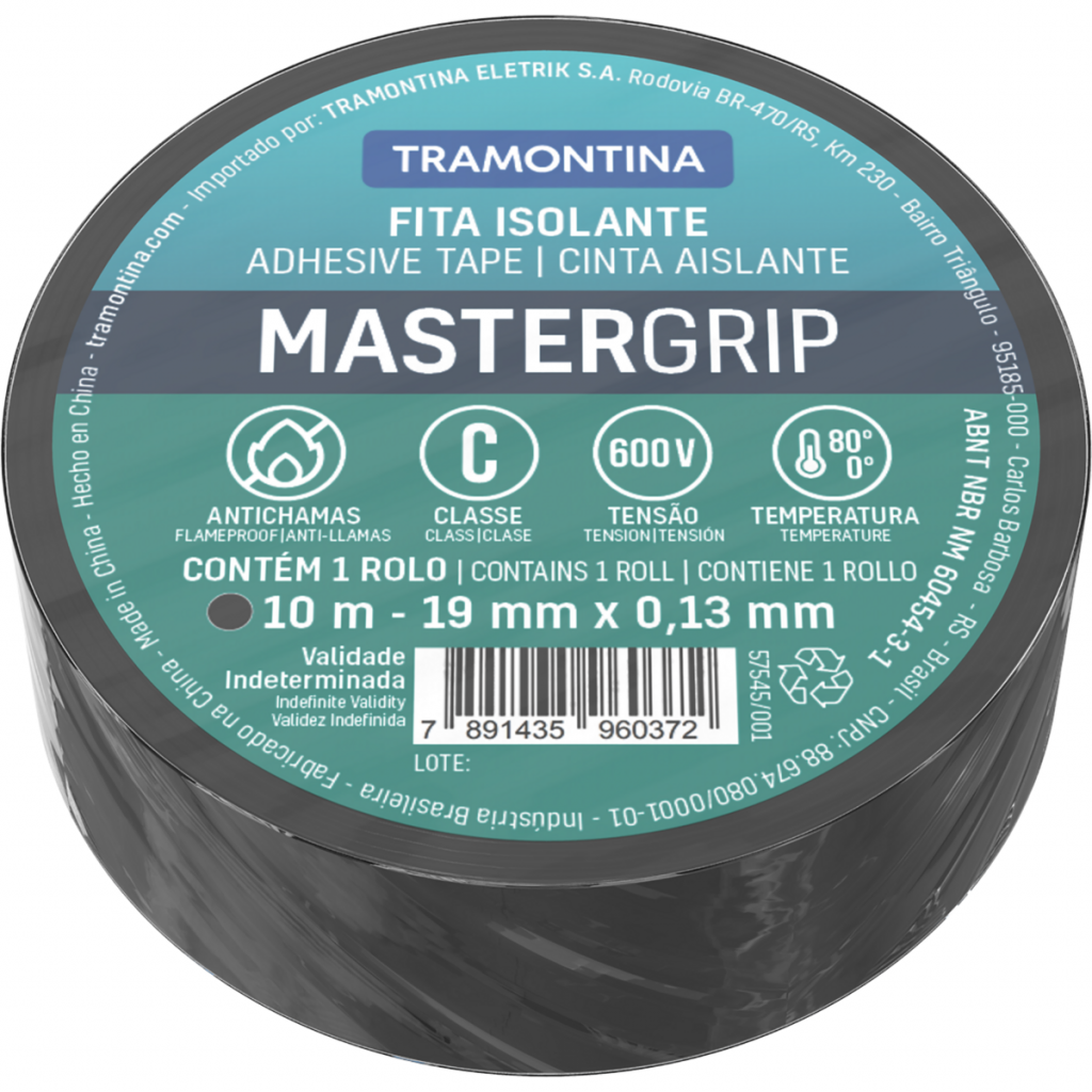 Fita Isolante Classe C 0,13x19 mm 10 metros Tramontina