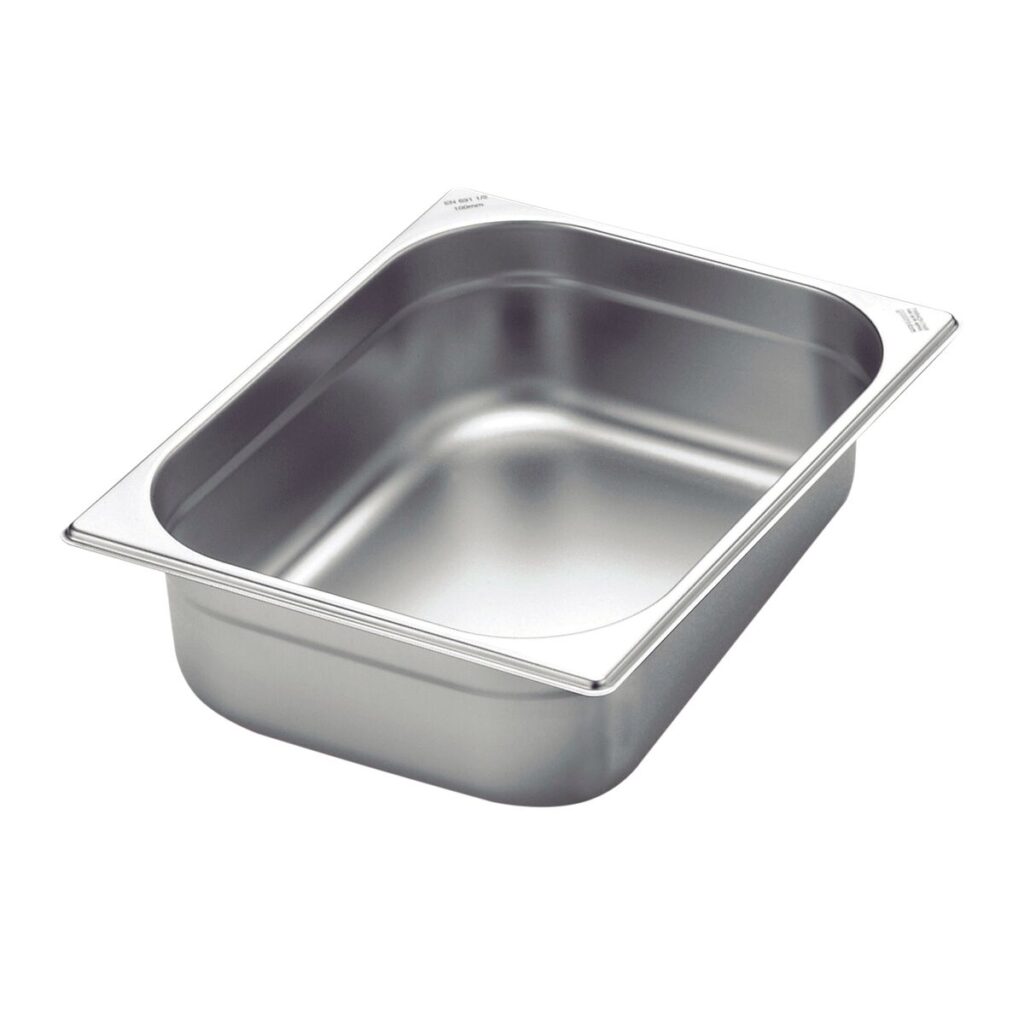 Cuba GN 1/2 em Aço Inox sem Alças Profundidade 100 mm Aço 304 Tramontina