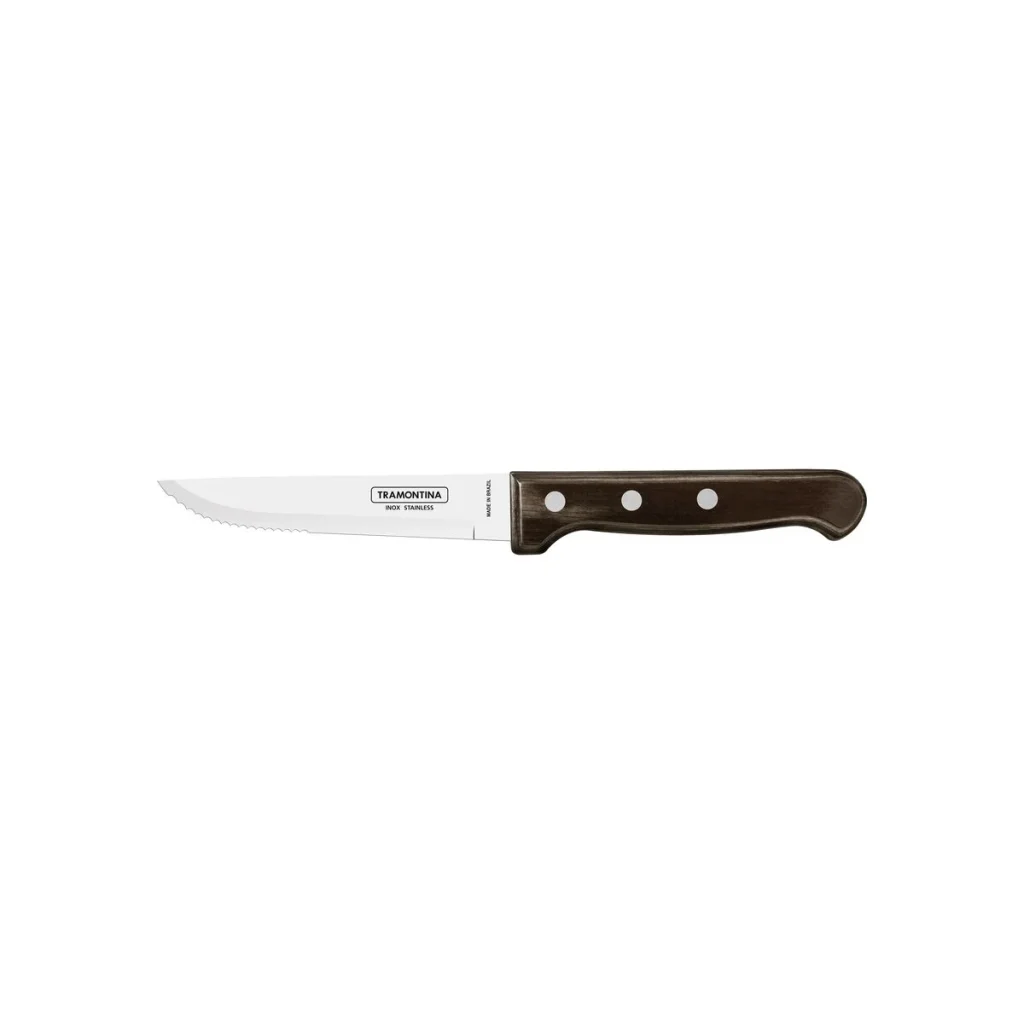 Faca para Churrasco Jumbo com Lâmina de Aço Inox e Cabo de Madeira Tratada Polywood 5" Tramontina