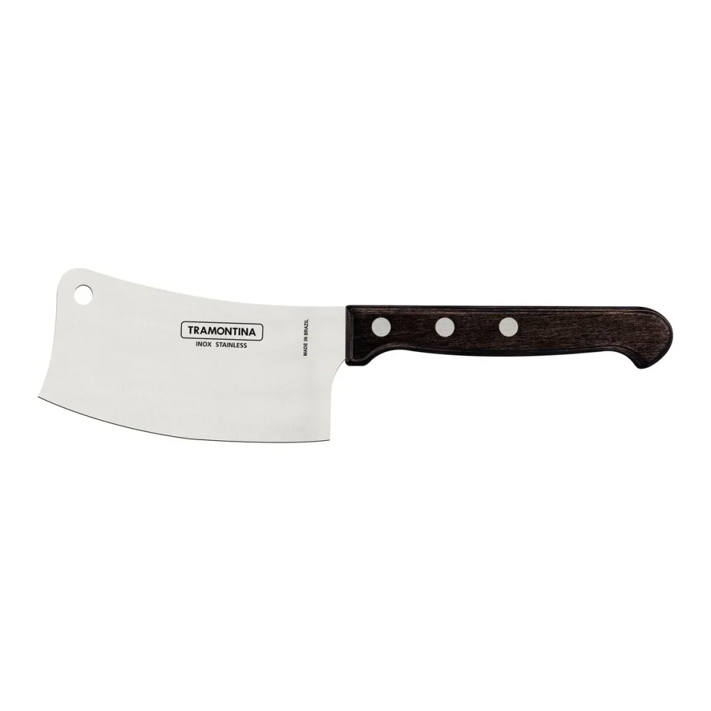 Cutelo com Lâmina de Aço Inox e Cabos de Madeira Tratada Polywood 4" Tramontina